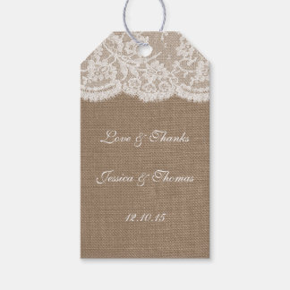 The Burlap & Lace Wedding Collection Tags