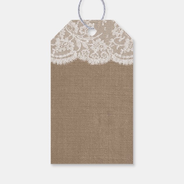 The Burlap & Lace Wedding Collection Tags