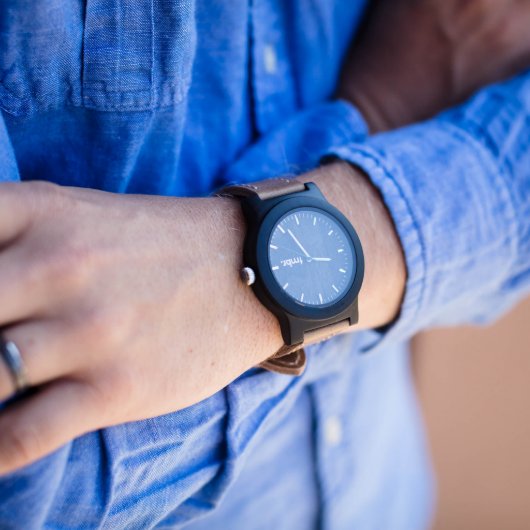The Burly Black Sandalwood Men's Watch (Top)
