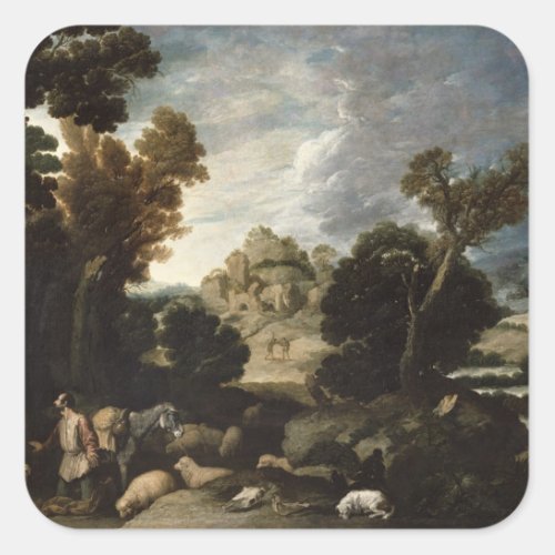 The Burning Bush c1635 Square Sticker