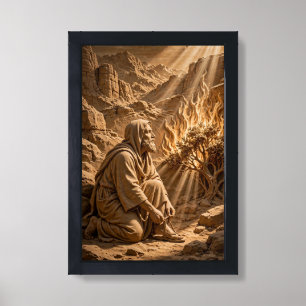 THE BURNING BUSH - Exodus 3:2 (Framed) Poster