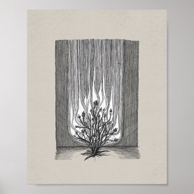 The Burning Bush – Moses Artwork Poster (Front)