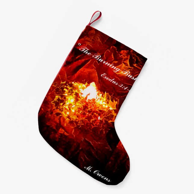 "The Burning Bush" Small Christmas Stocking (Front (Hanging))