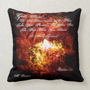 The Burning Bush Throw Pillow