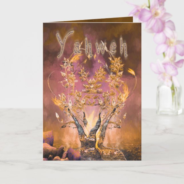 The Burning Bush "YAHWEH" Card (Orchid)