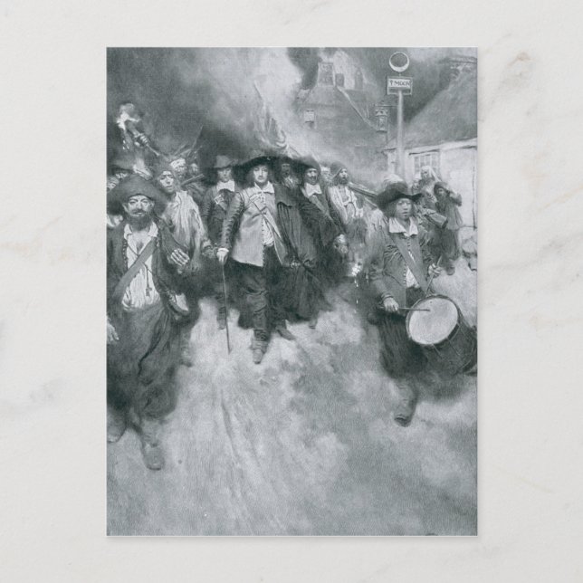 The Burning of Jamestown Postcard (Front)