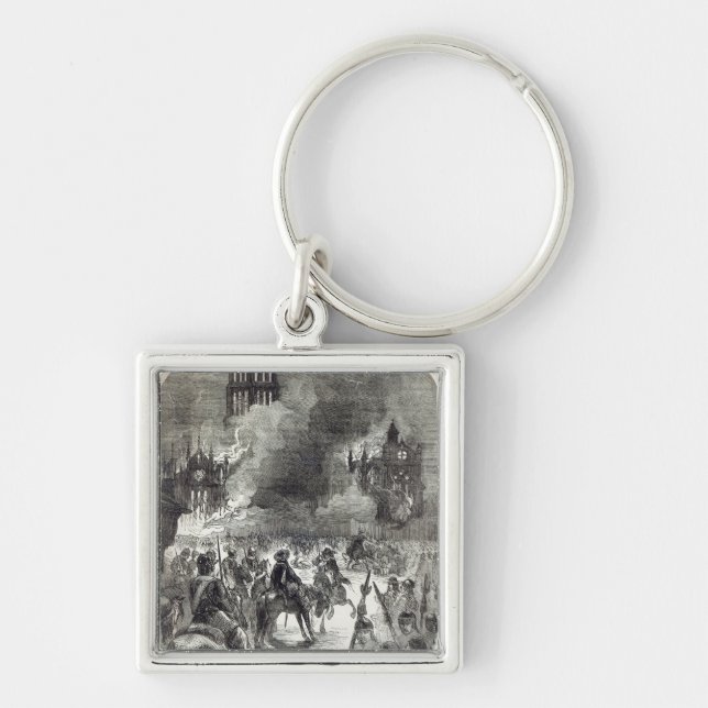 The burning of Old St. Paul's, 1666 Keychain (Front)
