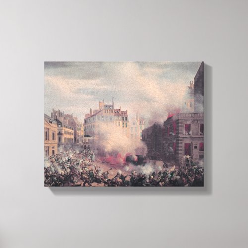 The Burning of the Chateau dEau Canvas Print