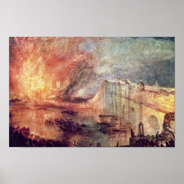 The Burning Of The Houses Of Parliament By Turner Poster (Front)
