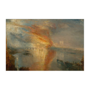 The Burning of the Houses of Parliament - Turner Acrylic Print