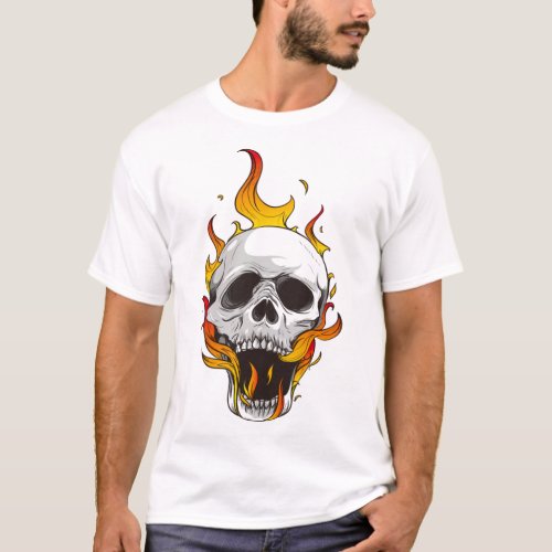 the burning skull T_Shirt