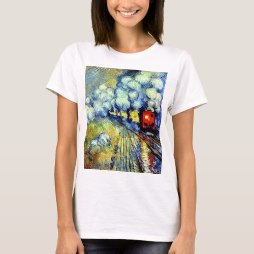 The burning train in storm T_Shirt