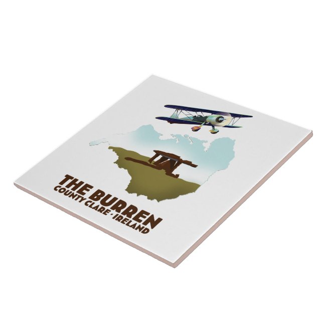 The Burren County Clare Ireland Ceramic Tile (Side)