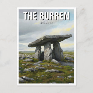 The Burren Ireland Poulnabrone Dolmen Travel Postcard