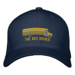 The Bus Driver Custom School Bus Large Embroidery Embroidered Baseball Cap at Zazzle