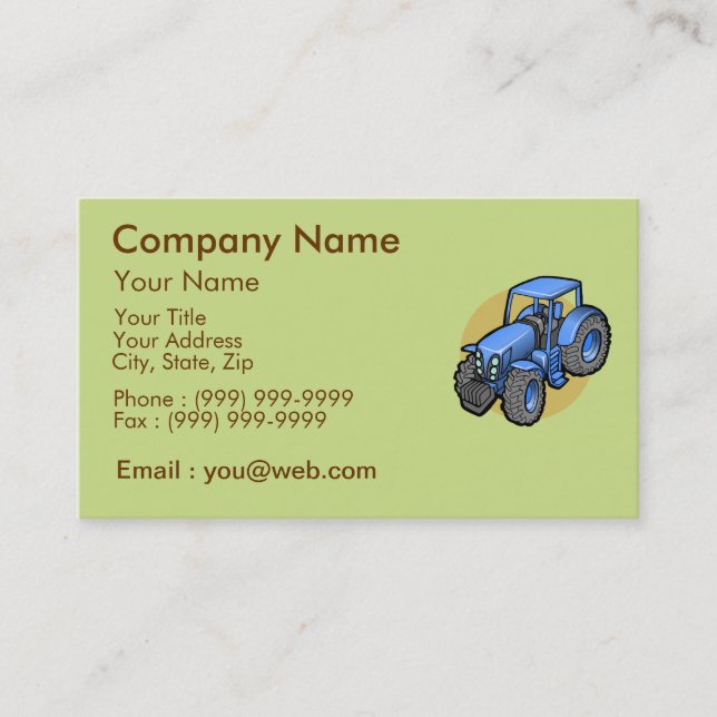 The Business of Agriculture Business Card (Front)