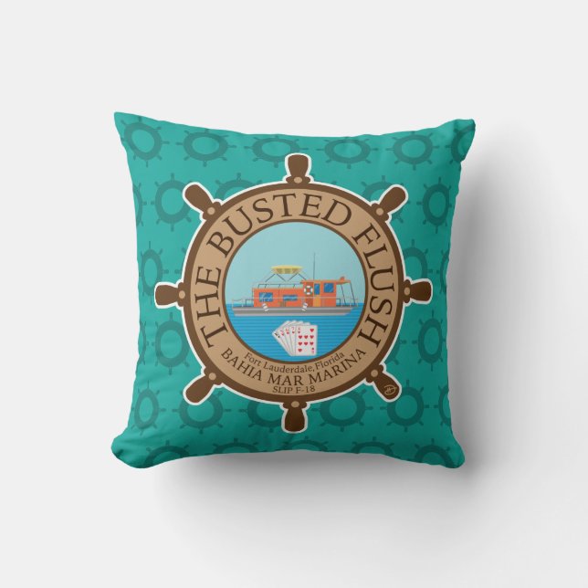 The Busted Flush (Primary) - Throw Pillow (Front)