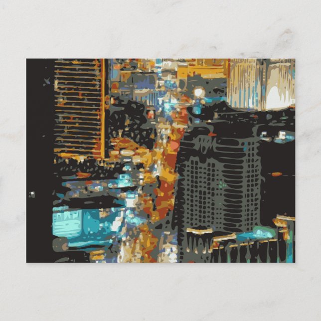 The Bustling Lights of the Las Vegas Strip Postcard (Front)