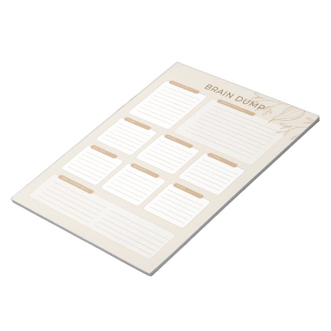 The Busy Jewish Mom's Brain Dump 2024 Notepad (Angled)