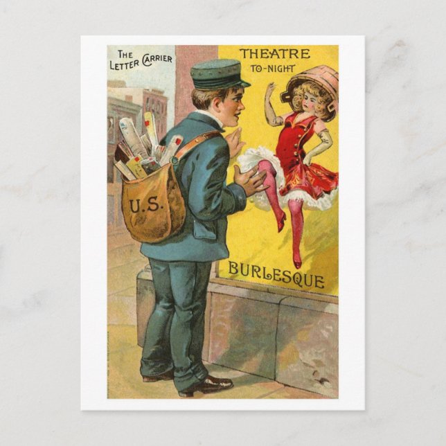 The "Busy" Mailman Postcard (Front)