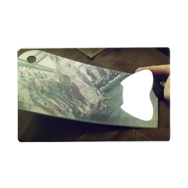 The Butcher! Credit Card Bottle Opener (Back Horizontal)