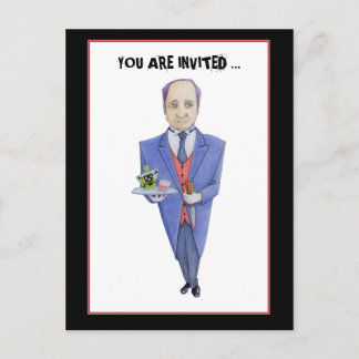 The Butler Murder Mystery Invitation Postcard