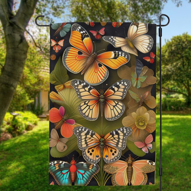 The Butterflies | Modern Haeckel  Garden Flag (Creator Uploaded)