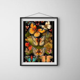The Butterflies Modern Haeckel Poster