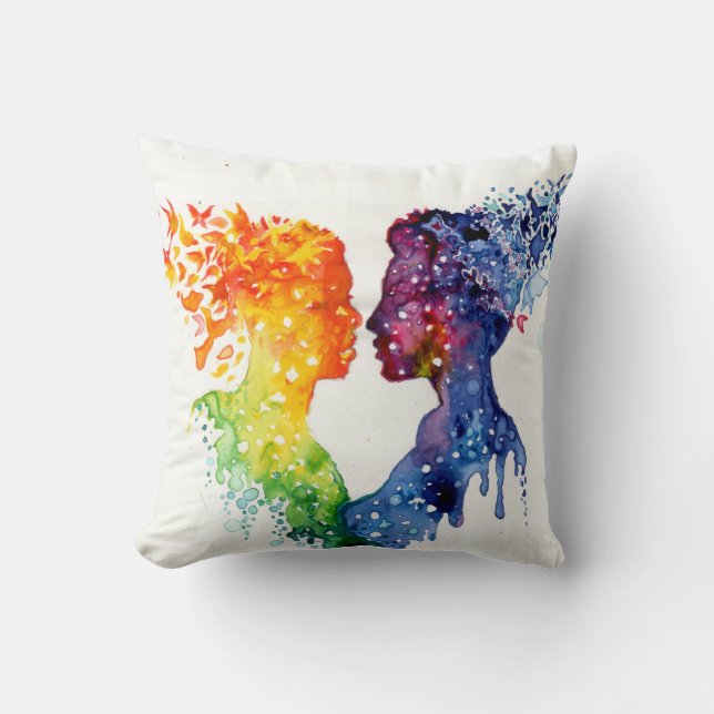 The butterflies of love throw pillow (Front)