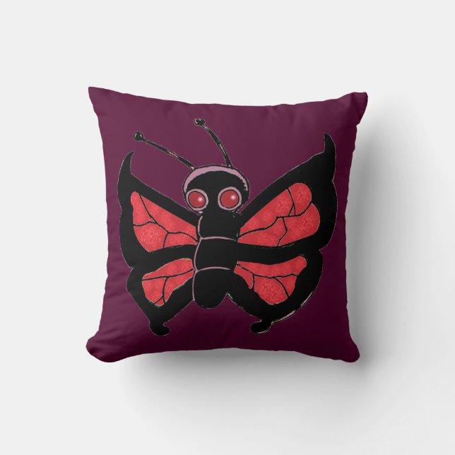 The Butterflies Throw Pillow (Front)