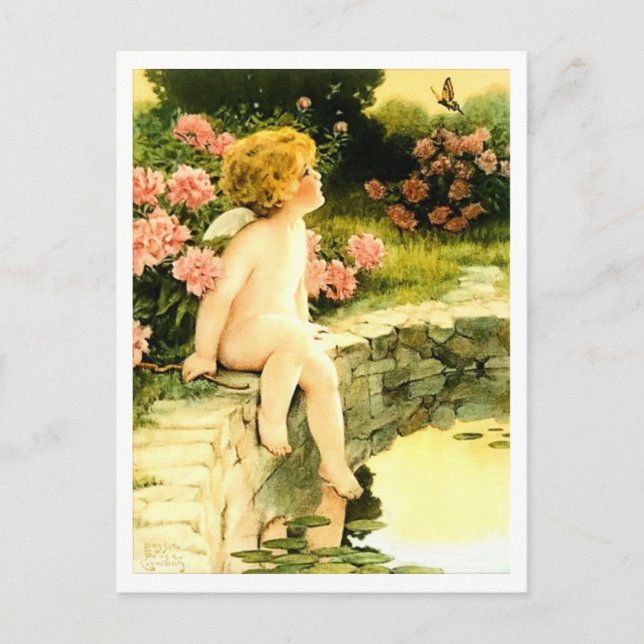 THE BUTTERFLY Bessie Pease Gutmann Postcard (Front)