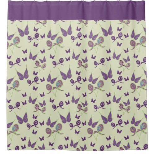The Butterfly Joy in Cream Shower Curtain
