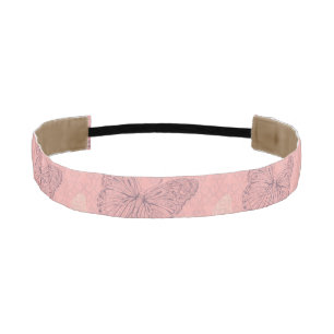 The Butterfly Pink Athletic Headband