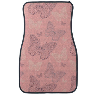 The Butterfly Pink Car Floor Mat