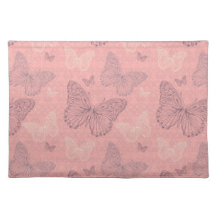 The Butterfly Pink Cloth Placemat