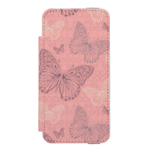 The Butterfly Pink iPhone SE/5/5s Wallet Case