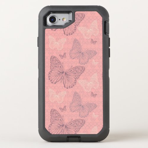 The Butterfly Pink OtterBox Defender iPhone SE87 Case