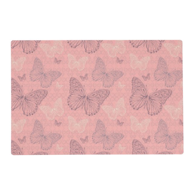 The Butterfly Pink Placemat (Front)