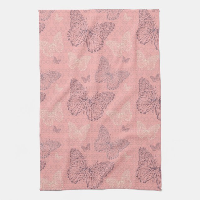 The Butterfly Pink Towel (Vertical)