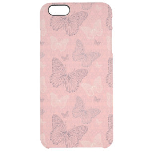 The Butterfly Pink Clear iPhone 6 Plus Case