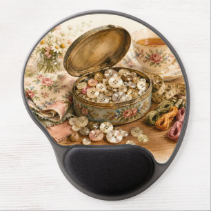 The Button Tin Gel Mouse Pad