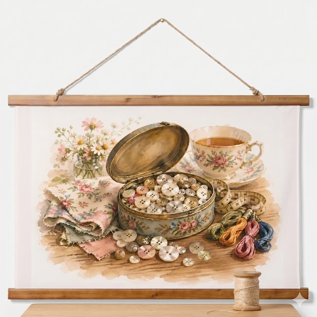The Button Tin Hanging Tapestry (The Button Tin Hanging Tapestry)