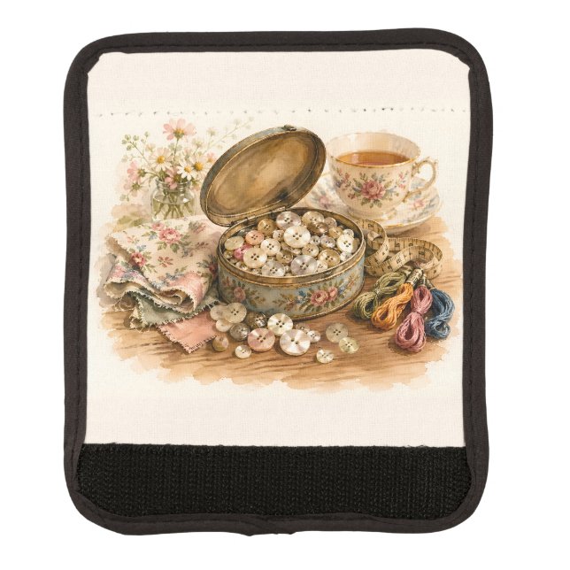 The Button Tin Luggage Handle Wrap (Front)