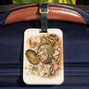 The Button Tin Luggage Tag