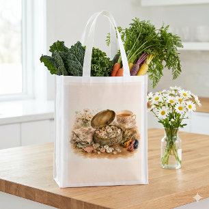 The Button Tin Reusable Grocery Bag