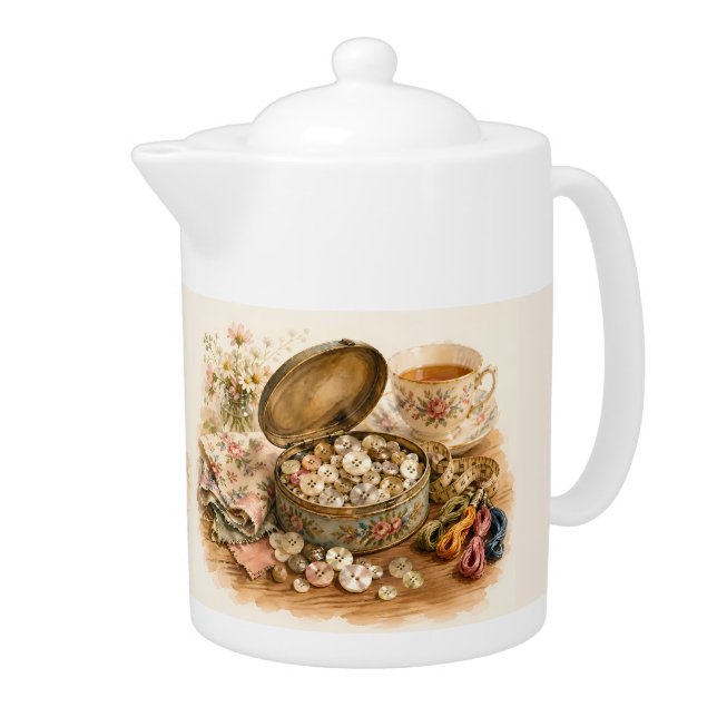 The Button Tin Teapot (Right)