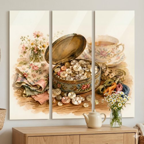The Button Tin Triptych
