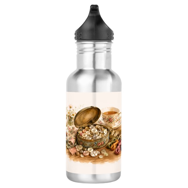The Button Tin Water Bottle (Right)