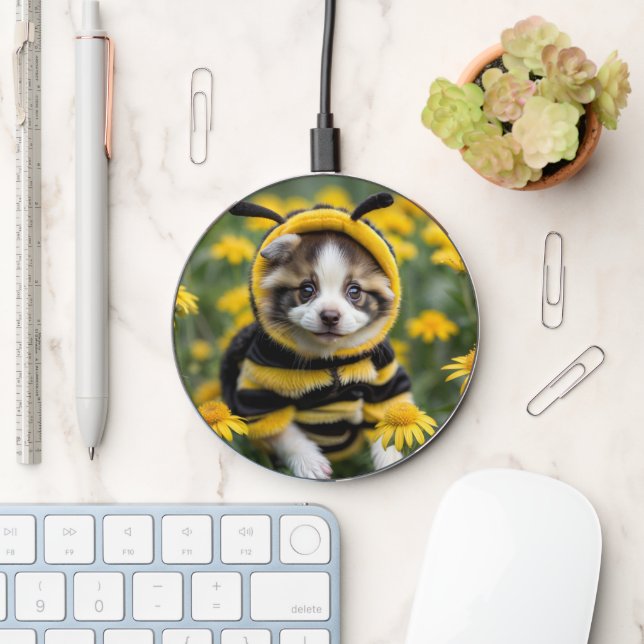 The Buzziest Pup in the Meadow Wireless Charger (Desk)