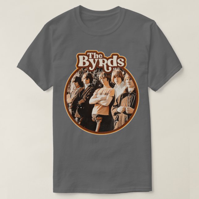 The Byrds 70s Sepia Tone T-Shirt (Design Front)